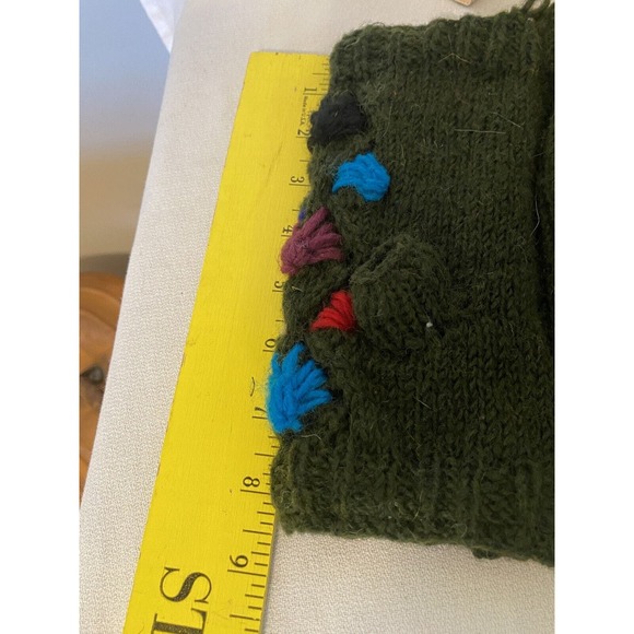 Earthbound Trading Co. Wool Fingerless Gloves, Knit in Nepal, Fleece Lined, NWT. - Picture 8 of 9